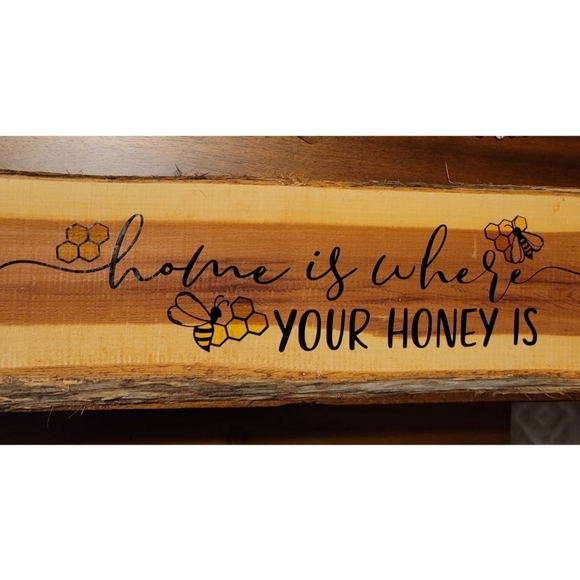 Custom 2FT Live Edge Wooden Mantelpiece Sign *price firm, handmade* - Picture 1 of 1